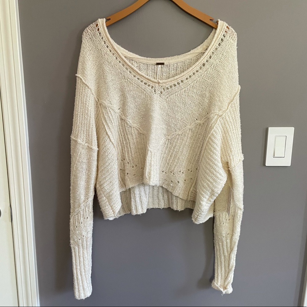 HP๐Free People Seashell Cropped Sweater - Picture 5 of 6